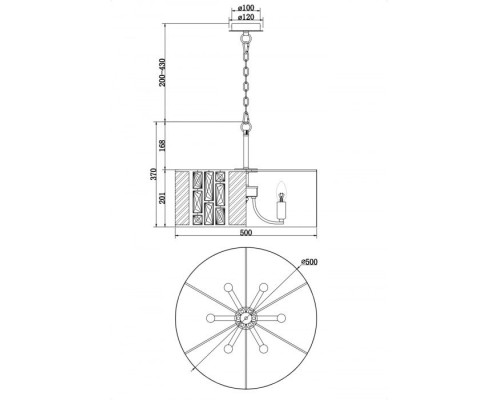 Подвесная люстра Mercurio MOD028PL-06CH Maytoni Подвесная люстра Mercurio MOD028PL-06CH Maytoni