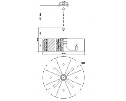 Подвесная люстра Mercurio MOD028PL-08CH Maytoni Подвесная люстра Mercurio MOD028PL-08CH Maytoni