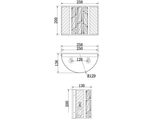 Настенный светильник Mercurio MOD028WL-02CH Maytoni Настенный светильник Mercurio MOD028WL-02CH Maytoni
