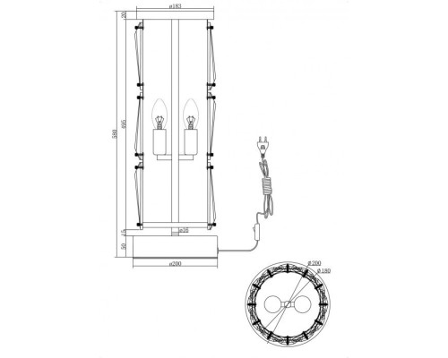 Настольная лампа Puntes MOD043TL-02CH Maytoni