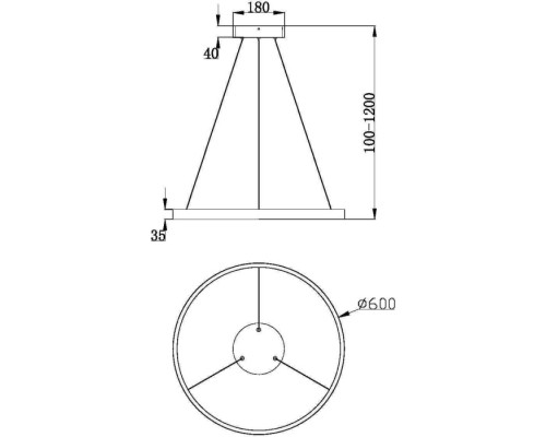 Подвесной светильник Rim MOD058PL-L32W3K Maytoni Подвесной светильник Rim MOD058PL-L32W3K Maytoni