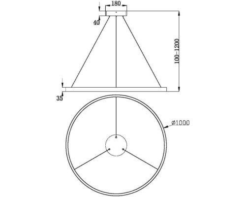 Подвесной светильник Rim MOD058PL-L54W3K Maytoni Подвесной светильник Rim MOD058PL-L54W3K Maytoni