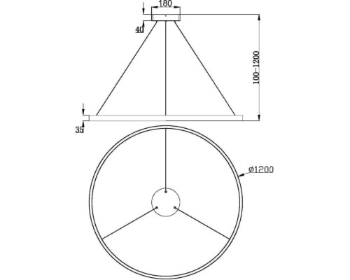 Подвесной светильник Rim MOD058PL-L65BS3K Maytoni Подвесной светильник Rim MOD058PL-L65BS3K Maytoni