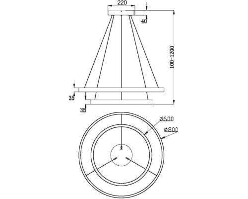 Подвесной светильник Rim MOD058PL-L74BS3K Maytoni Подвесной светильник Rim MOD058PL-L74BS3K Maytoni
