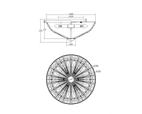 Потолочная люстра Facet MOD094CL-06CH Maytoni Потолочная люстра Facet MOD094CL-06CH Maytoni