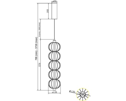 Подвесной светильник Golden Cage MOD216PL-L10G3K Maytoni Подвесной светильник Golden Cage MOD216PL-L10G3K Maytoni