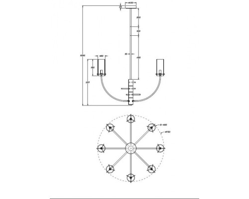 Потолочная люстра Arco MOD223PL-08BS Maytoni Потолочная люстра Arco MOD223PL-08BS Maytoni
