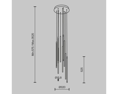 Подвесной светильник Light stick MOD236PL-L54B3K Maytoni Подвесной светильник Light stick MOD236PL-L54B3K Maytoni