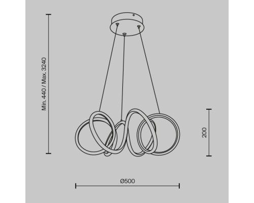 Подвесной светильник Curve MOD241PL-L60BK Maytoni Подвесной светильник Curve MOD241PL-L60BK Maytoni