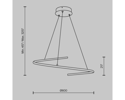 Подвесной светильник Curve MOD242PL-L33BSK Maytoni Подвесной светильник Curve MOD242PL-L33BSK Maytoni