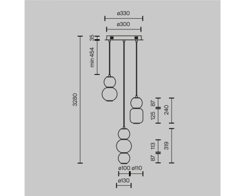 Подвесной светильник Drop MOD273PL-L33CH3K Maytoni Подвесной светильник Drop MOD273PL-L33CH3K Maytoni