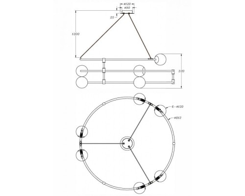Подвесная люстра Balance MOD317PL-06B Maytoni Подвесная люстра Balance MOD317PL-06B Maytoni