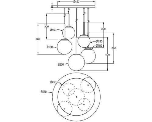 Подвесной светильник Basic form MOD321PL-05G1 Maytoni Подвесной светильник Basic form MOD321PL-05G1 Maytoni
