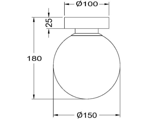 Настенно-потолочный светильник Basic form MOD321WL-01B Maytoni Настенно-потолочный светильник Basic form MOD321WL-01B Maytoni