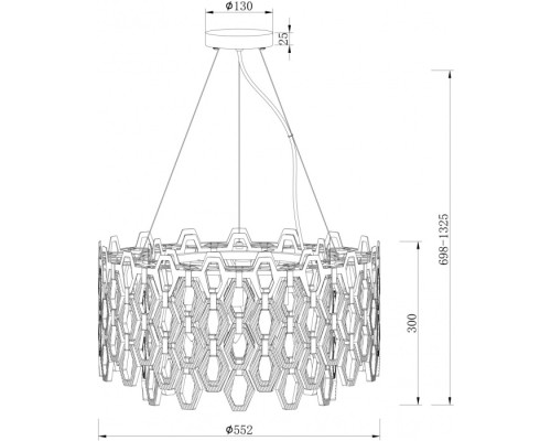 Подвесная люстра Tissage MOD490PL-09G Maytoni Подвесная люстра Tissage MOD490PL-09G Maytoni