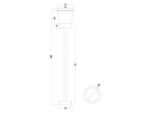 Наземный фонарь Faro O039FL-01B Maytoni Наземный фонарь Faro O039FL-01B Maytoni
