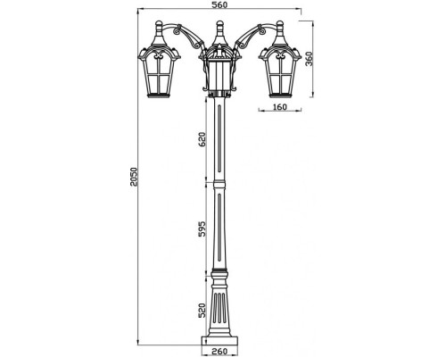 Наземный фонарь Albion O413FL-03BZ Maytoni Наземный фонарь Albion O413FL-03BZ Maytoni