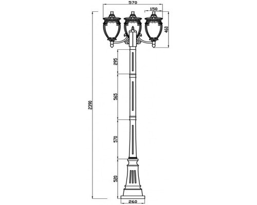 Наземный фонарь Fleur O414FL-03GB Maytoni Наземный фонарь Fleur O414FL-03GB Maytoni