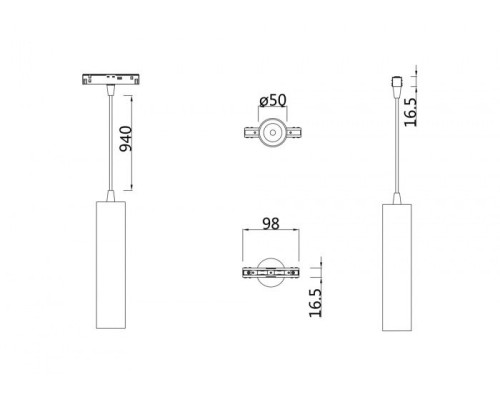 Трековый светильник Track lamps TR016-2-12W4K-W Maytoni Трековый светильник Track lamps TR016-2-12W4K-W Maytoni