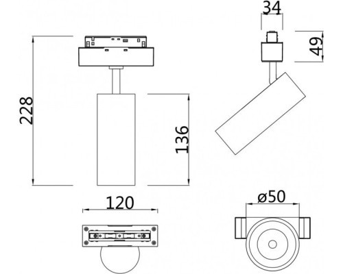 Трековый светильник Focus Led TR019-2-10W4K-MG Maytoni Трековый светильник Focus Led TR019-2-10W4K-MG Maytoni