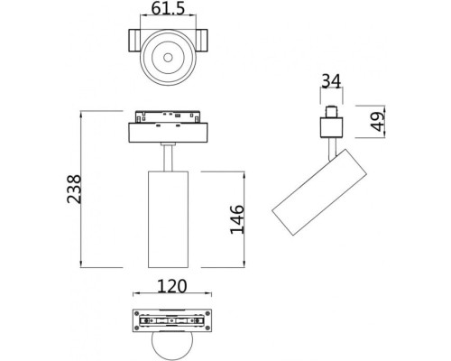 Трековый светильник Focus LED TR019-2-15W3K-W Maytoni Трековый светильник Focus LED TR019-2-15W3K-W Maytoni
