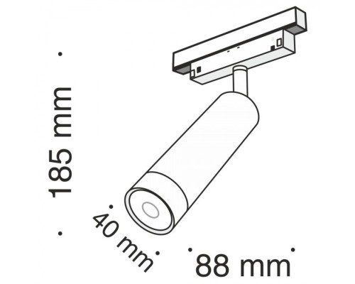 Трековый светильник Track lamps TR019-2-7W3K-B Maytoni Трековый светильник Track lamps TR019-2-7W3K-B Maytoni