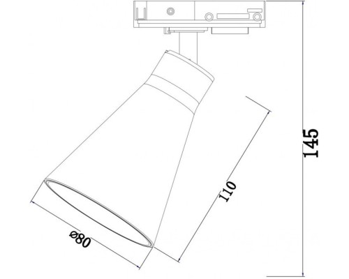Трековый светильник Virar TR022-1-GU10-B Maytoni Трековый светильник Virar TR022-1-GU10-B Maytoni