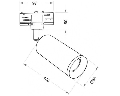Трековый светильник Focus TR028-3-GU10-MG Maytoni Трековый светильник Focus TR028-3-GU10-MG Maytoni