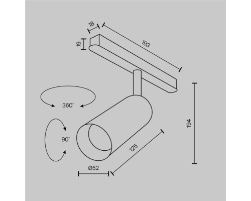 Трековый светильник Focus LED TR032-2-12W3K-M-BBS Maytoni Трековый светильник Focus LED TR032-2-12W3K-M-BBS Maytoni