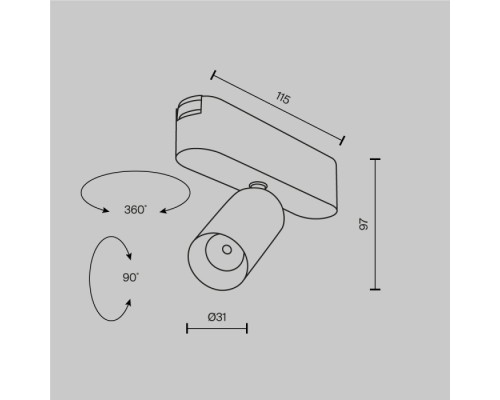 Трековый светильник Focus LED TR103-1-5W4K-M-W Maytoni Трековый светильник Focus LED TR103-1-5W4K-M-W Maytoni
