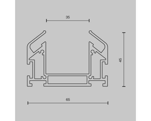 Профиль Accessories for tracks Trinity TRA005MP-312S Maytoni Профиль Accessories for tracks Trinity TRA005MP-312S Maytoni