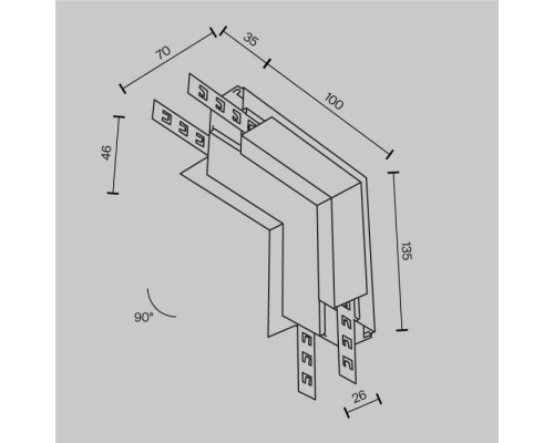 Соединитель угловой Accessories for tracks Exility TRA034CL-42.12W Maytoni Соединитель угловой Accessories for tracks Exility TRA034CL-42.12W Maytoni
