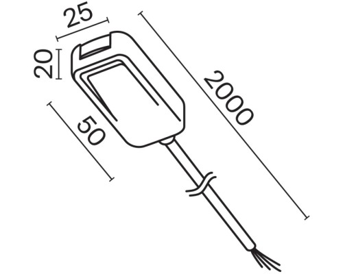 Питание боковое Magnetic track system Radity TRA084B-12B-200 Maytoni Питание боковое Magnetic track system Radity TRA084B-12B-200 Maytoni