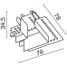 Соединитель угловой Magnetic track system Radity TRA084CL-12W Maytoni