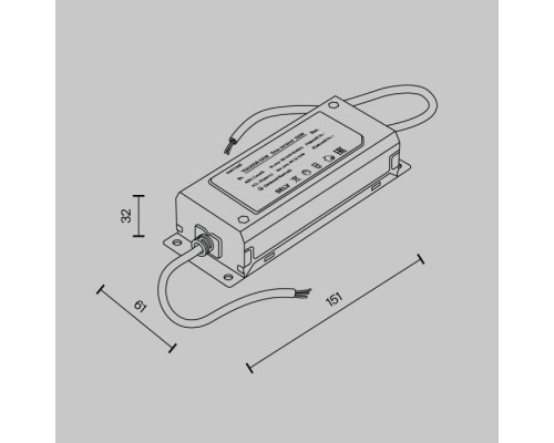 Блок питания Power Supply Parity TRA130DR-100W Maytoni Блок питания Power Supply Parity TRA130DR-100W Maytoni