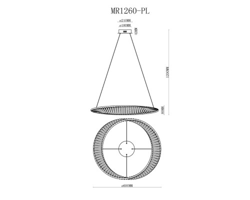 Подвесная люстра Ricky MR1260-PL MyFar Подвесная люстра Ricky MR1260-PL MyFar
