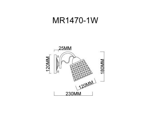Бра Luiza MR1470-1W MyFar Бра Luiza MR1470-1W MyFar