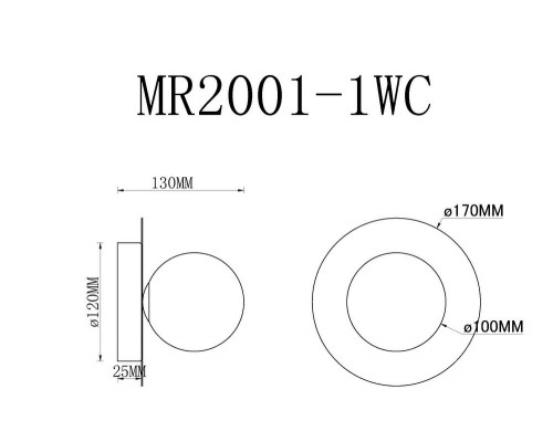 Настенный светильник July MR2001-1WC MyFar Настенный светильник July MR2001-1WC MyFar