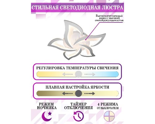 Потолочная люстра Smart Home LED LAMPS 81212 Natali Kovaltseva Потолочная люстра Smart Home LED LAMPS 81212 Natali Kovaltseva
