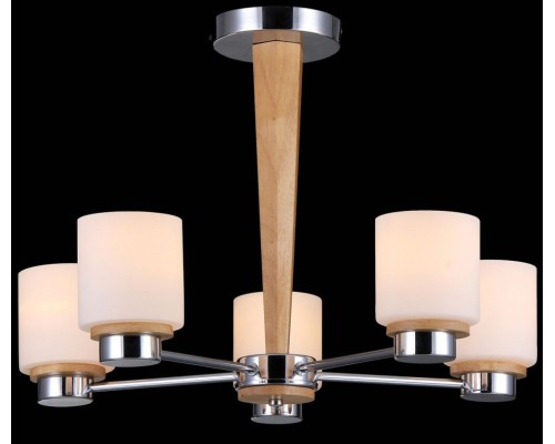 Потолочная люстра Lisboa LISBOA 11399/5C CHROME, OAK Natali Kovaltseva Потолочная люстра Lisboa LISBOA 11399/5C CHROME, OAK Natali Kovaltseva