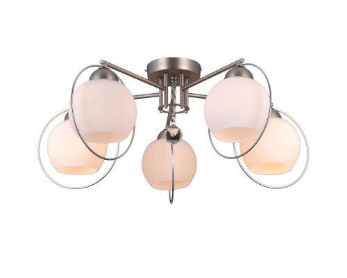 Потолочная люстра Sphere Ii SPHERE II 81051-5C SATIN NICKEL Natali Kovaltseva Потолочная люстра Sphere Ii SPHERE II 81051-5C SATIN NICKEL Natali Kovaltseva