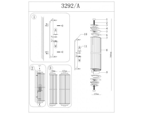 Настенный светильник 3290 3292/A brass Newport Настенный светильник 3290 3292/A brass Newport