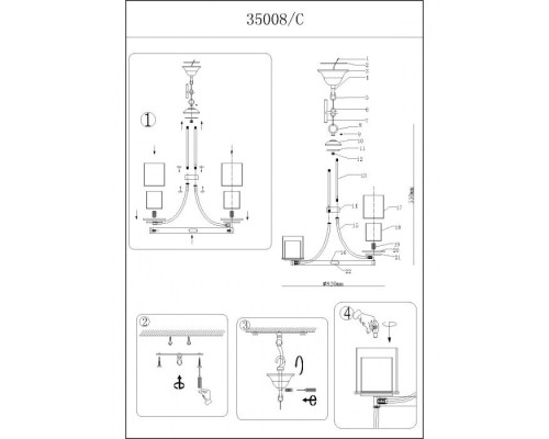 Подвесная люстра 35000 35008/C Newport Подвесная люстра 35000 35008/C Newport