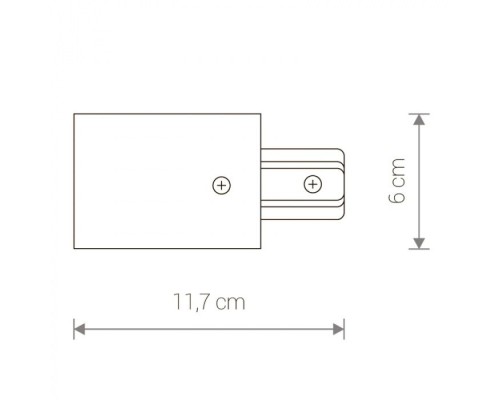 Питание боковое Profile Recessed Power End Cap 8972 Nowodvorski