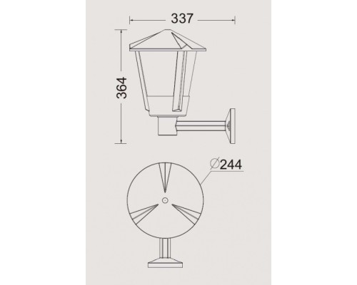 Настенный фонарь уличный 1251S Gr Oasis Light Настенный фонарь уличный 1251S Gr Oasis Light
