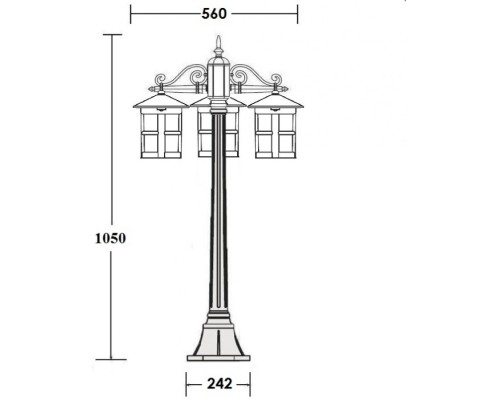 Наземный фонарь CORDOBA 15807B Gb Oasis Light Наземный фонарь CORDOBA 15807B Gb Oasis Light