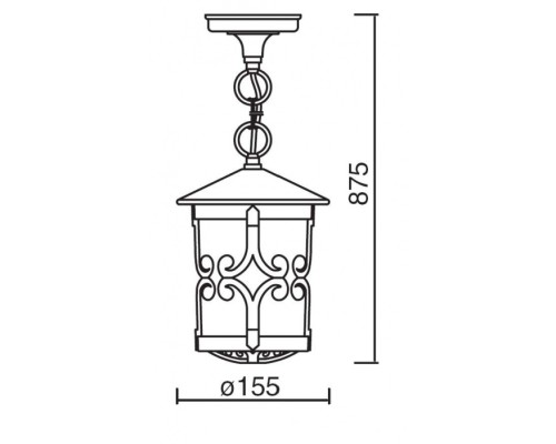 Уличный светильник подвесной  15855 Gb Oasis Light