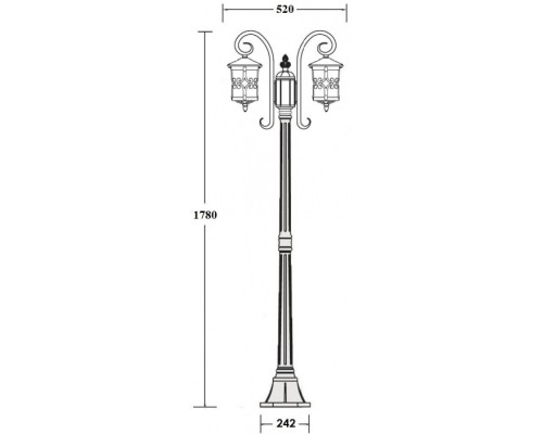 Наземный фонарь FRANKFURT 15858A/18 Gb Oasis Light Наземный фонарь FRANKFURT 15858A/18 Gb Oasis Light