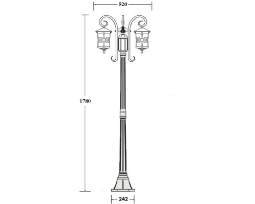 Наземный фонарь FRANKFURT 15858B/18 Gb Oasis Light Наземный фонарь FRANKFURT 15858B/18 Gb Oasis Light