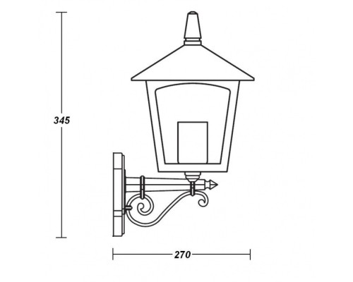 Настенный фонарь уличный 15901 Gb Oasis Light Настенный фонарь уличный 15901 Gb Oasis Light